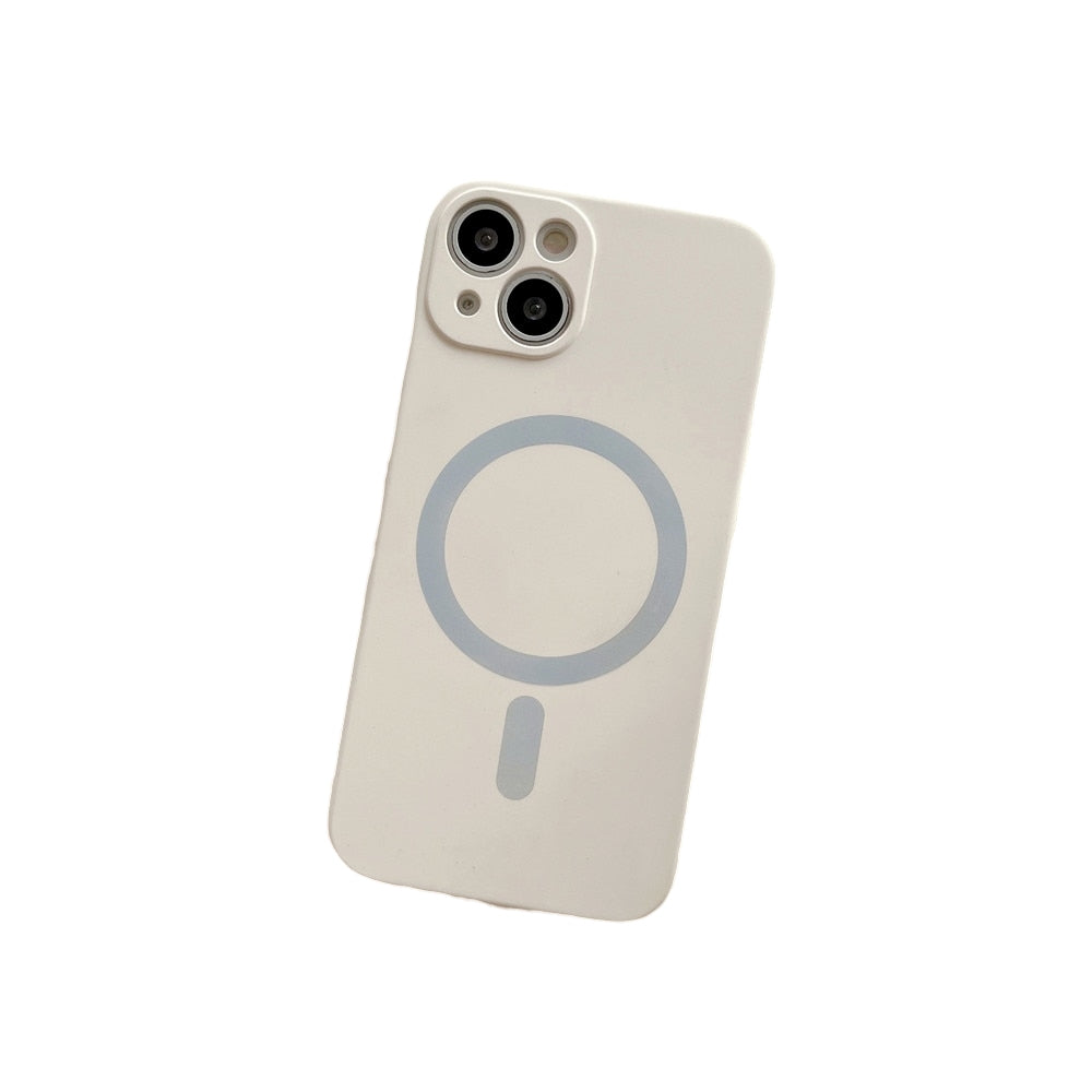 Anymob iPhone White Silicone Magnetic Case Shockproof Phone Cover-Mobile Phone Cases-PEROZ Accessories