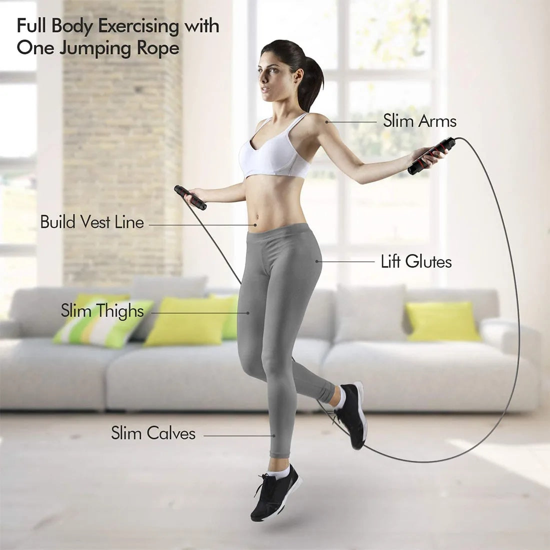 Anyfit Blue Jumping Rope Tangle Free Rapid Speed Cable With Ball Bearings Steel Skipping Rope Gym Fitness Home Exercise Slim Body-Exercise & Fitness-PEROZ Accessories