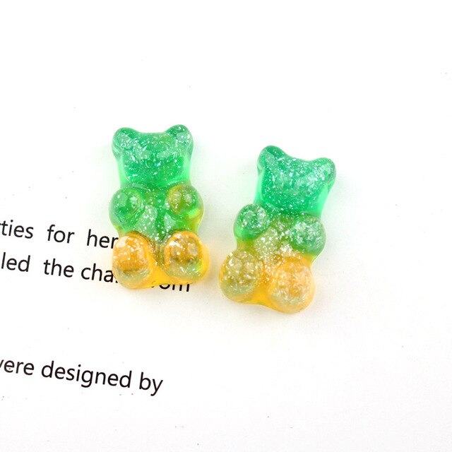 Anykidz 100pcs Random Color Bear Shoe Charm Accessories Jeans Clogs Pendants Designer Ornament Jibbitz for Crocs-Shoe Charms-PEROZ Accessories