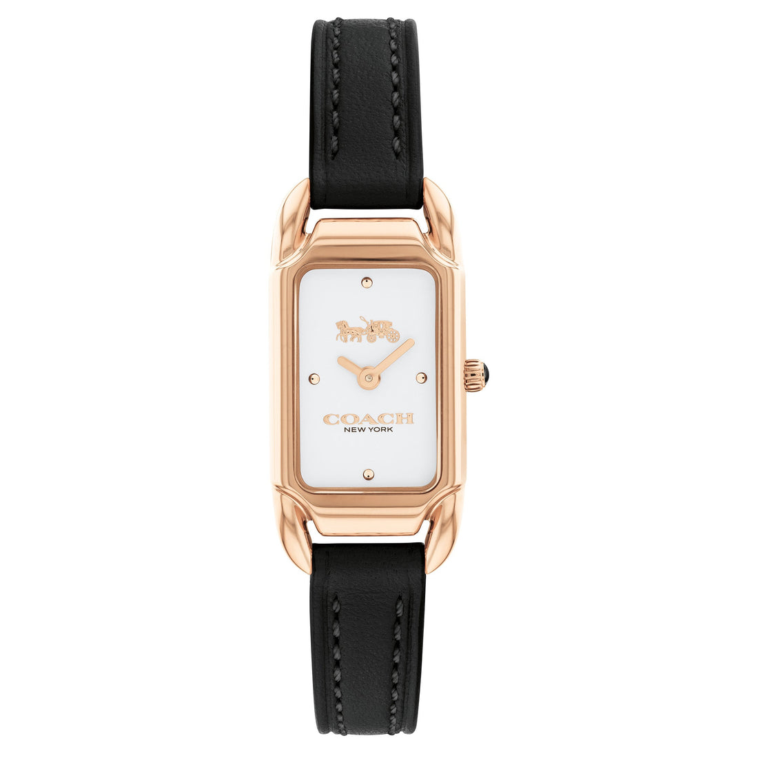 Coach Black Calfskin Ivory Dial Ladies Watch - 14504027-Quartz Watches-PEROZ Accessories