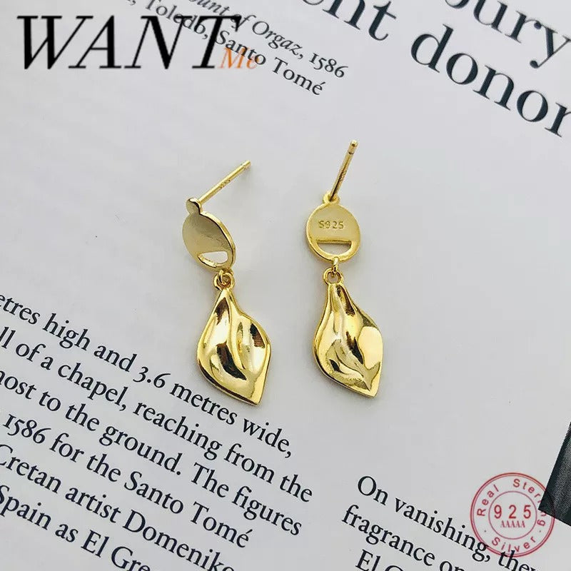 Anyco Earrings Gold Plated Bohemian Irregular Geometric Punk Dangle Drop For Women Girl Teen Fashion Stylish Accessories Jewelry Gifts-Earrings-PEROZ Accessories