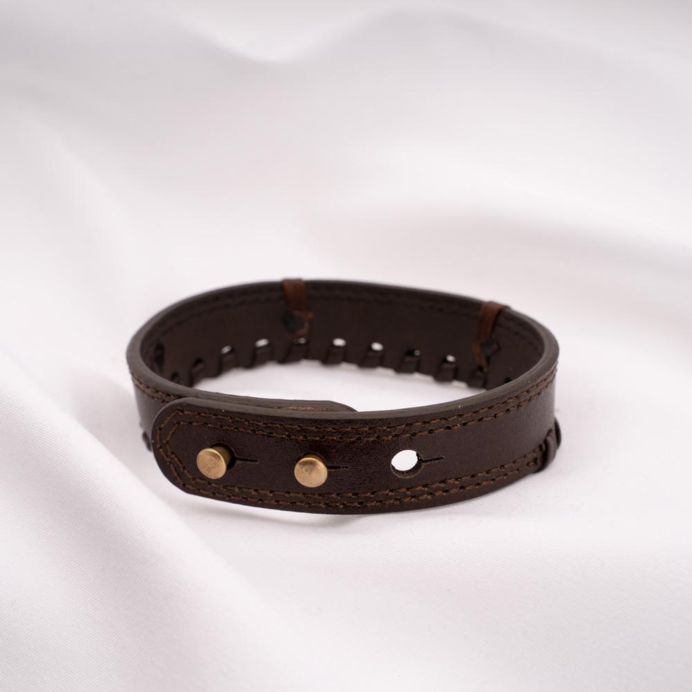 Silas Brown Leather Bracelet