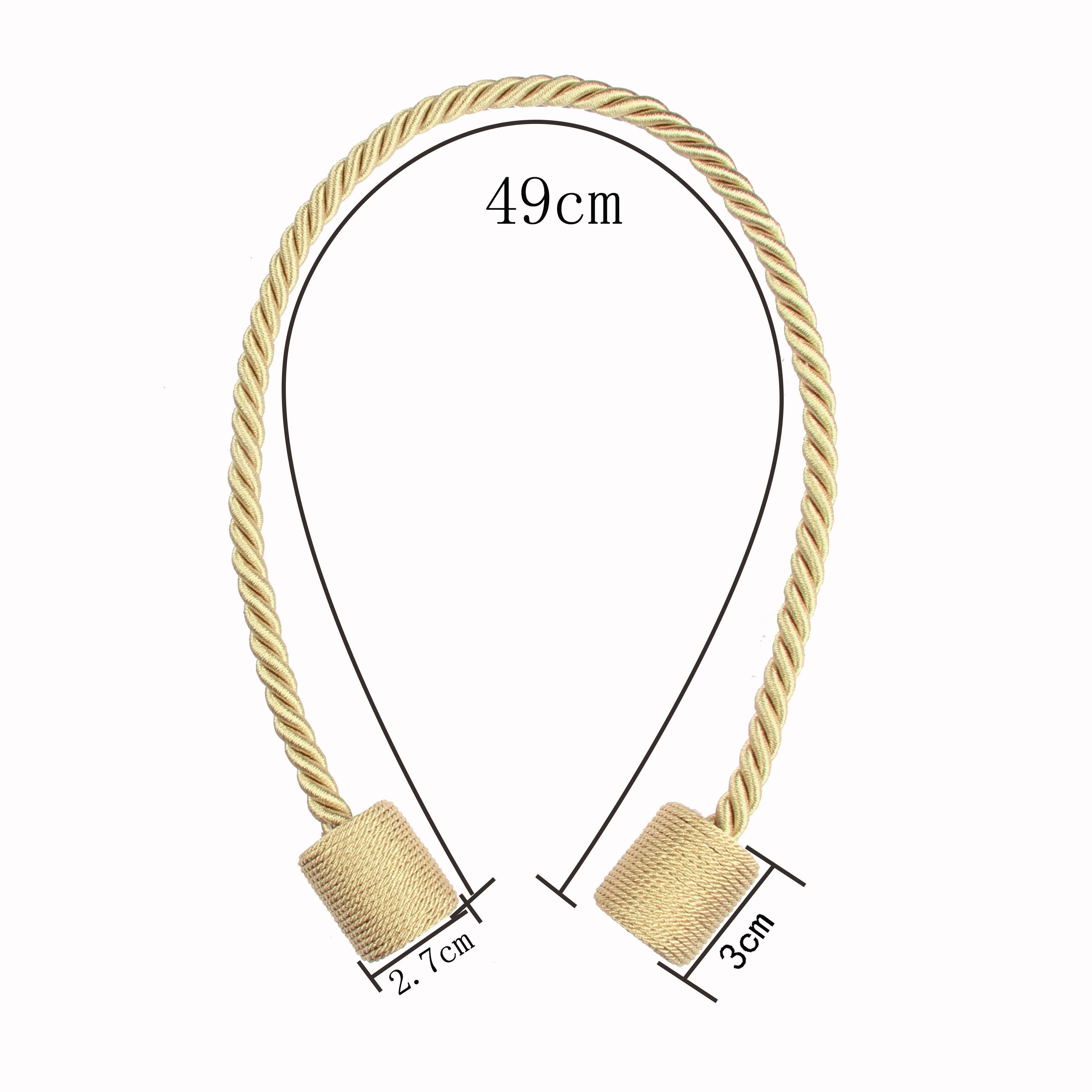 Anyhouz Curtain Tie Beige Magnetic Curtain Tieback Room Accessories Cylinder Hanging Ball Curtain Decoration-Curtain Tie-PEROZ Accessories