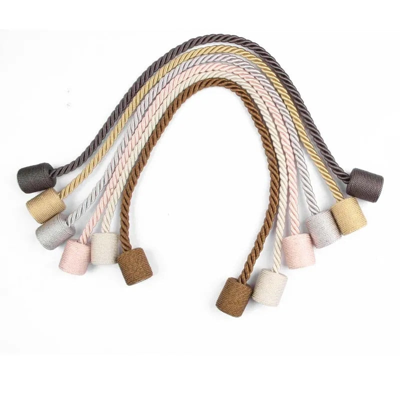 Anyhouz Curtain Tie Beige Magnetic Curtain Tieback Room Accessories Cylinder Hanging Ball Curtain Decoration-Curtain Tie-PEROZ Accessories