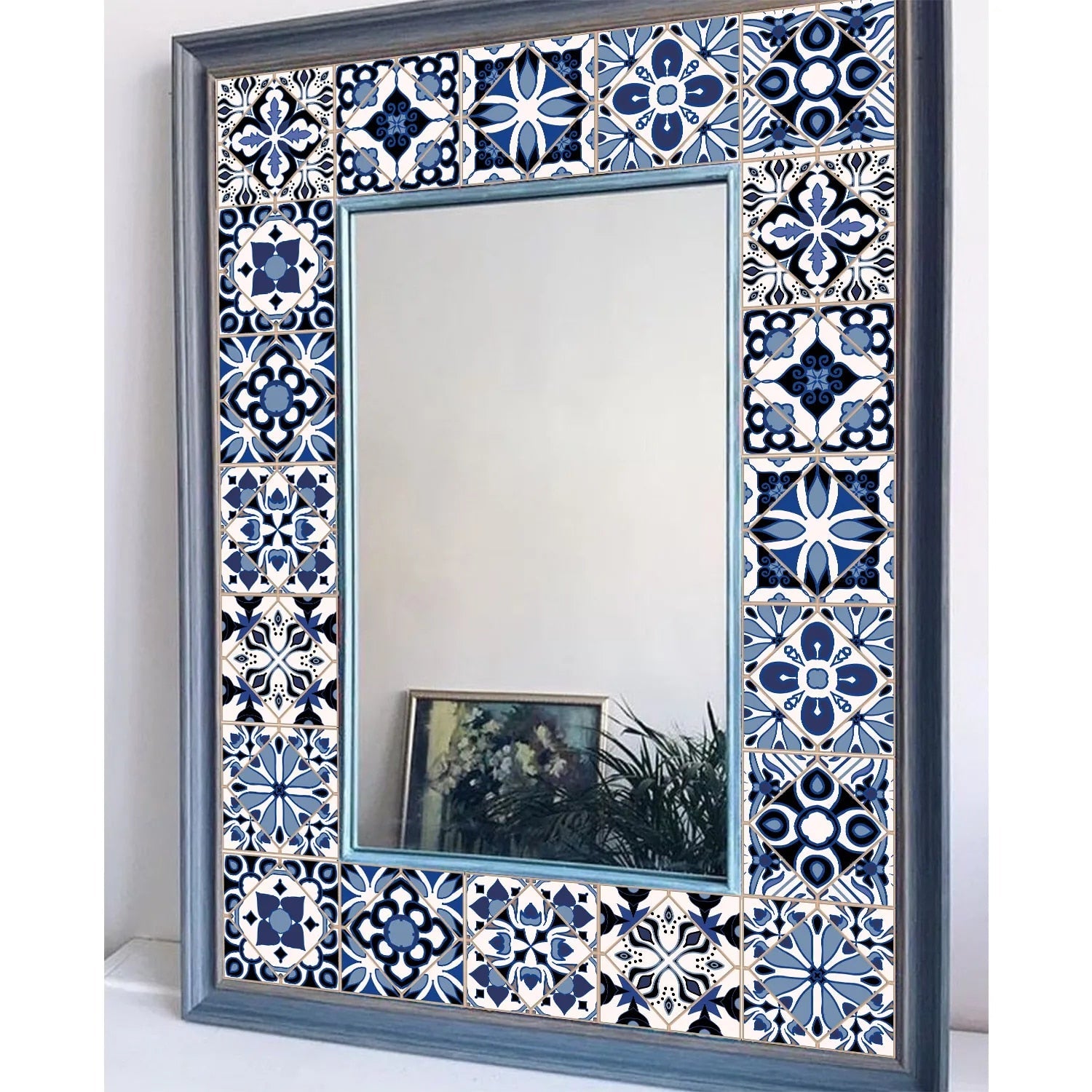 Anyhouz Wallpaper Mix Color 10cmx10cm 24 Pcs Modern Retro Style PVC Tile Stickers Waterproof Self Adhesive Wall Home Decor-Wallpaper-PEROZ Accessories