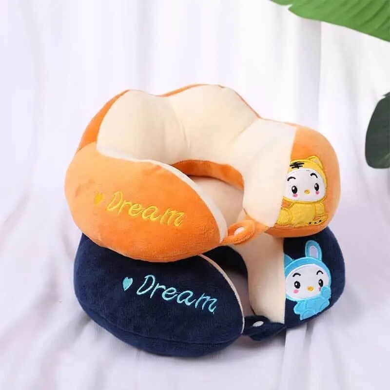 Anypack Neck Pillow Navy Blue Cartoon Cute U-Shaped Comfortable Sleep Headrest-Neck Pillow-PEROZ Accessories