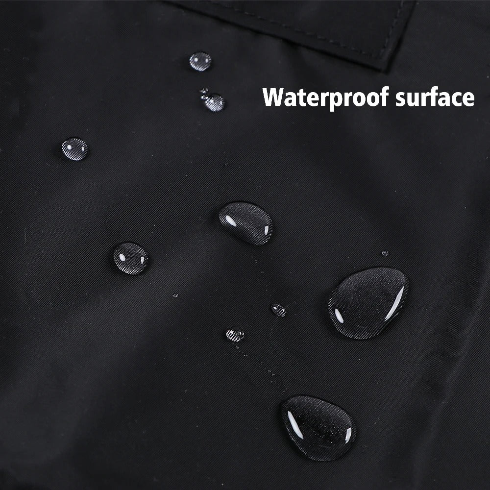 Anyhouz Kitchen Apron Black with purple 2 Bags Bibs Trendy Waterproof Oil Resistant Overall Chef Adjustable Nail Salon-Aprons-PEROZ Accessories