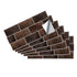 Anyhouz Wallpaper Choco Brown 12 Pcs Waterproof Self Adhesive Removable 3D DIY Modern Marble Tile Wall Sticker Home Decor-Wall Paper-PEROZ Accessories