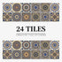 Anyhouz Wallpaper Brown Shade 10cmx10cm 24 Pcs Modern Retro Style PVC Tile Stickers Waterproof Self Adhesive Wall Home Decor-Wallpaper-PEROZ Accessories