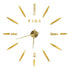Anyhouz Wall Clock Gold Design 2 47 Inch 3D Diy Mirror Wall Clock Acrylic Sticker Fashion Quartz Clocks Watch Home Decoration-Wall Clocks-PEROZ Accessories