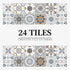 Anyhouz Wallpaper Brown Gray 20cmx20cm 24 Pcs Modern Retro Style PVC Tile Stickers Waterproof Self Adhesive Wall Home Decor-Wallpaper-PEROZ Accessories