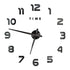 Anyhouz Wall Clock Black Design G 47 Inch 3D Diy Mirror Wall Clock Acrylic Sticker Fashion Quartz Clocks Watch Home Decoration-Wall Clocks-PEROZ Accessories