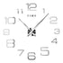 Anyhouz Wall Clock Silver Design F 27 Inch 3D Diy Mirror Wall Clock Acrylic Sticker Fashion Quartz Clocks Watch Home Decoration-Wall Clocks-PEROZ Accessories