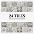 Anyhouz Wallpaper Classic Brown 10cmx10cm 24 Pcs Modern Retro Style PVC Tile Stickers Waterproof Self Adhesive Wall Home Decor-Wallpaper-PEROZ Accessories