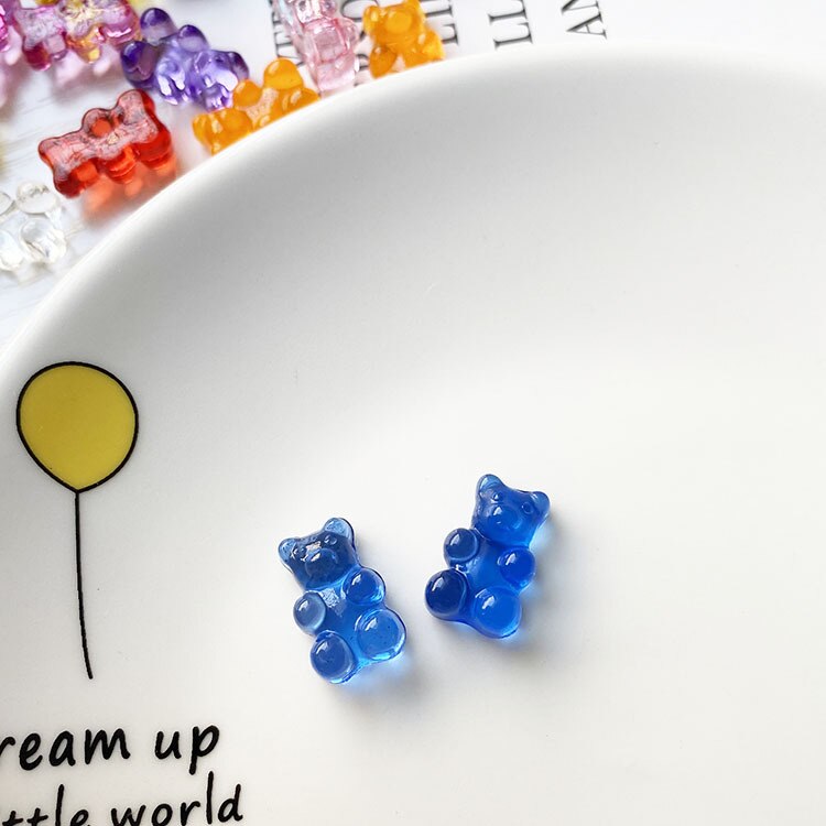 Anykidz 10pcs Blue Bear Shoe Charm Accessories Jeans Clogs Pendants Designer Ornament Jibbitz for Crocs-Shoe Charms-PEROZ Accessories