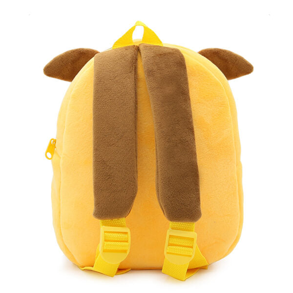 Anykidz 3D Yellow Dog Kids School Backpack Cute Cartoon Animal Style Children Toddler Plush Bag Perfect Accessories For Boys and Girls-Backpacks-PEROZ Accessories