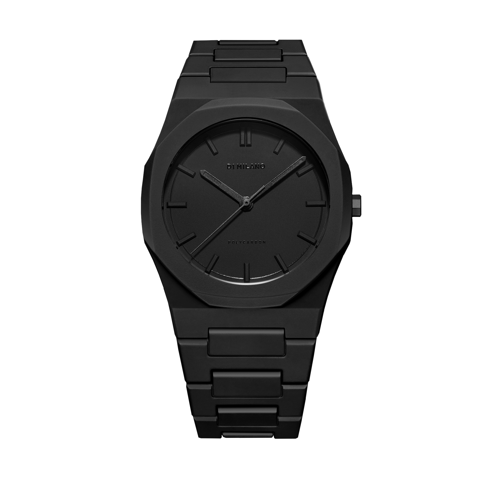 D1 Milano Polycarbonate Black Watch-Quartz Watches-PEROZ Accessories