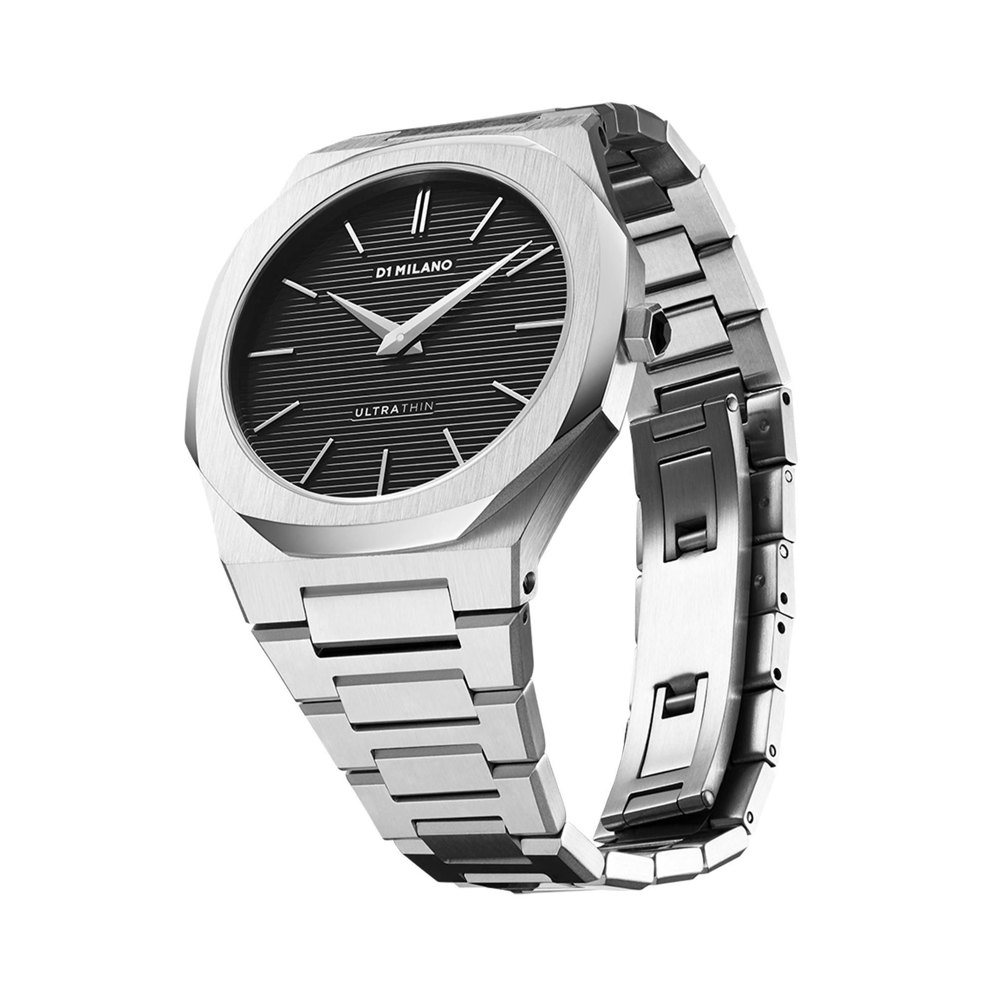 D1 Milano Ultra Slim 40mm Black Stripe Watch-Quartz Watches-PEROZ Accessories