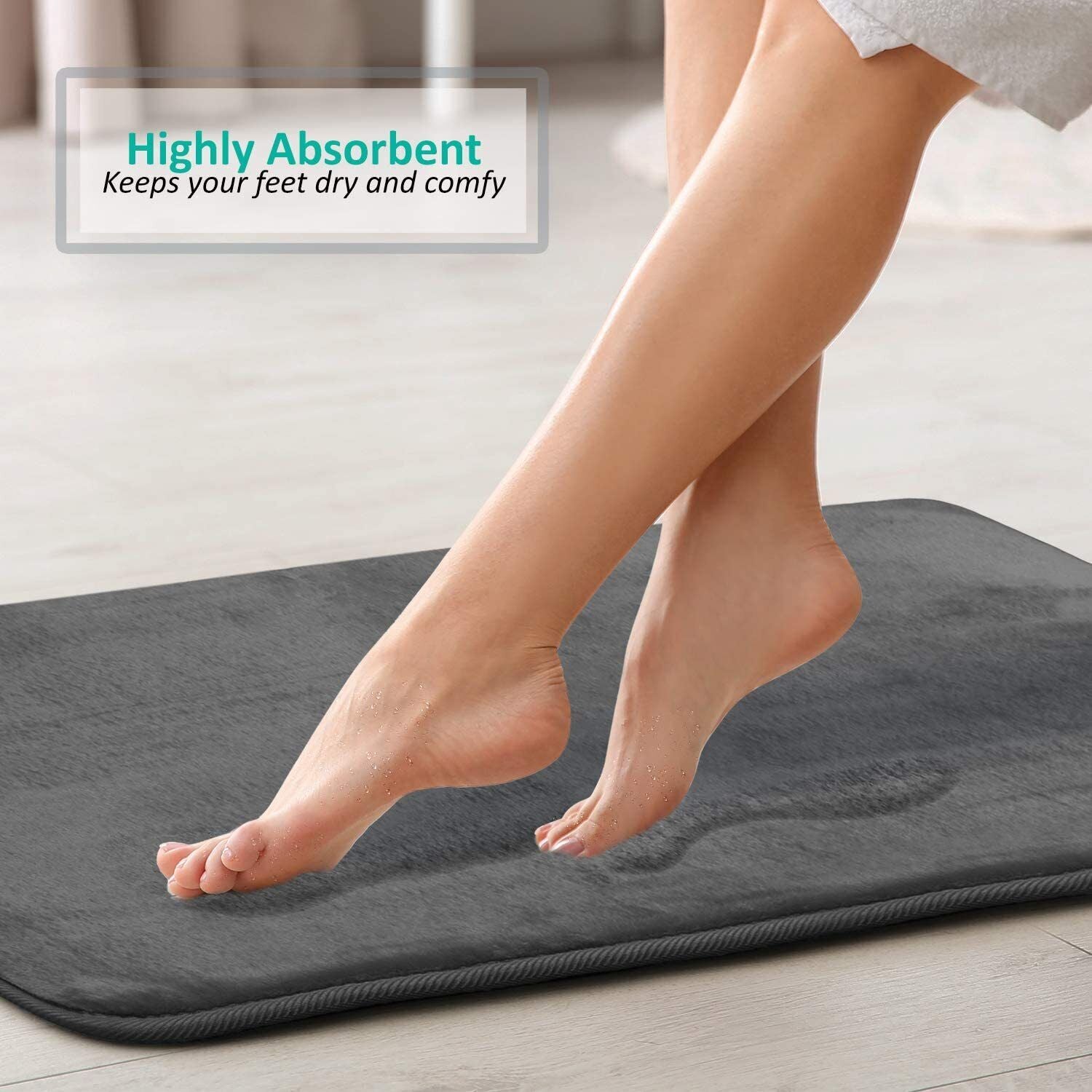 Anyhouz Bath Mat Wine Red Non-Slip Rug Set Bathroom Absorbent Washable Carpet Toilet Accessories-Bathroom Rugs-PEROZ Accessories