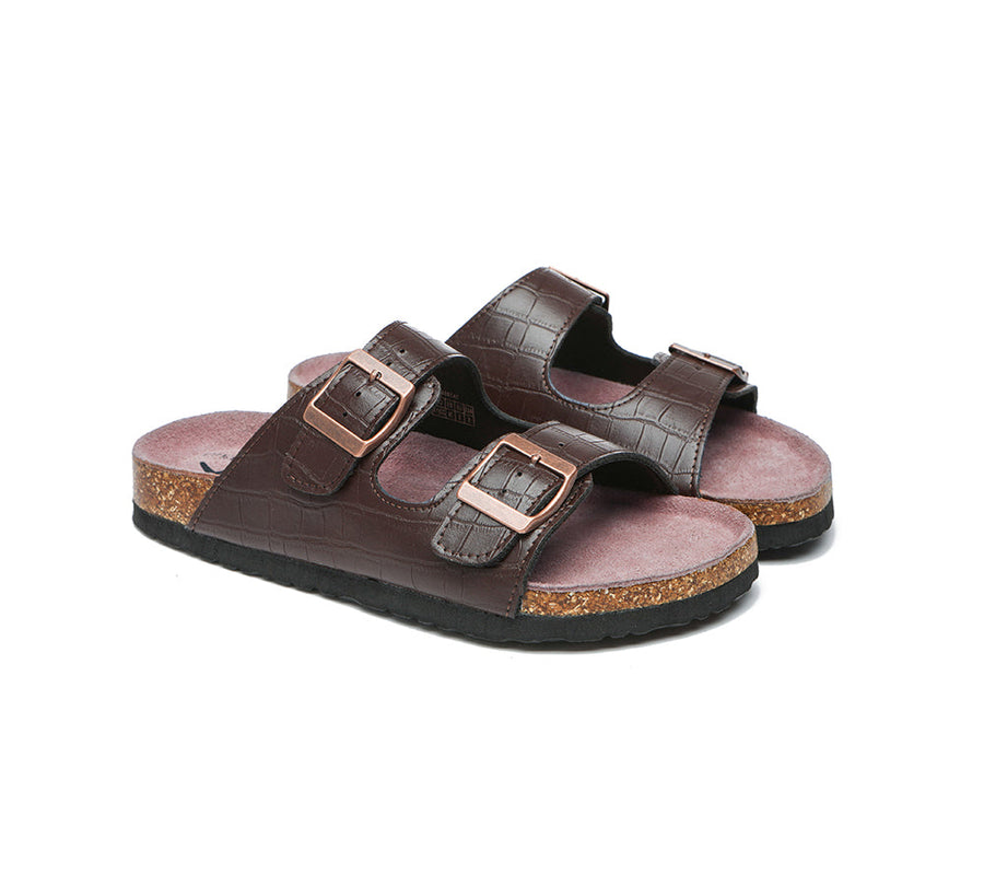 TARRAMARRA Embossed Summer Beach Unisex Slip-on Oliver Sandal Slides-Slides-PEROZ Accessories