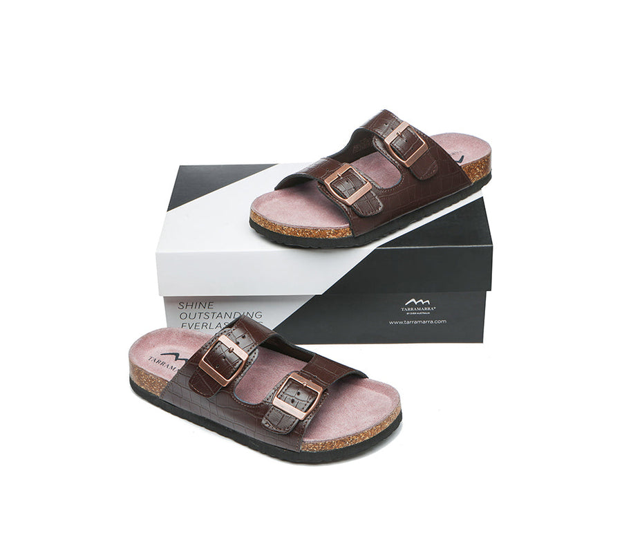 TARRAMARRA Embossed Summer Beach Unisex Slip-on Oliver Sandal Slides-Slides-PEROZ Accessories