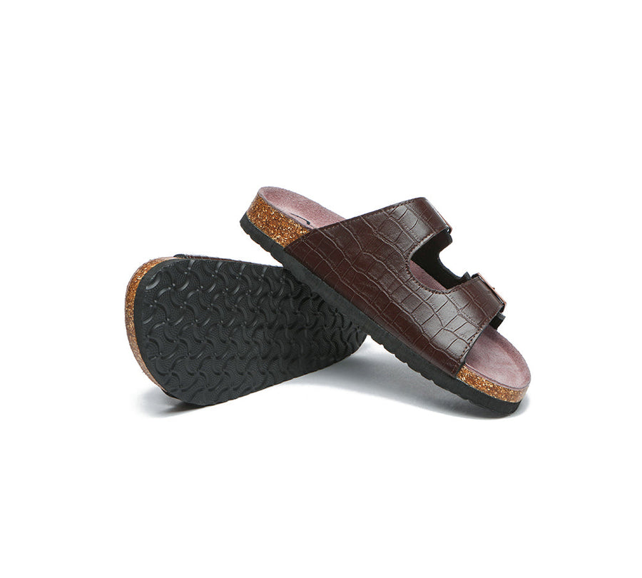TARRAMARRA Embossed Summer Beach Unisex Slip-on Oliver Sandal Slides-Slides-PEROZ Accessories
