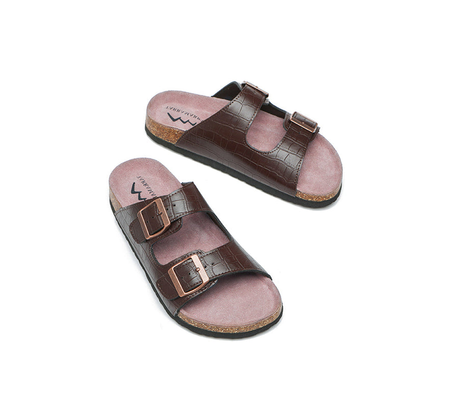 TARRAMARRA Embossed Summer Beach Unisex Slip-on Oliver Sandal Slides-Slides-PEROZ Accessories