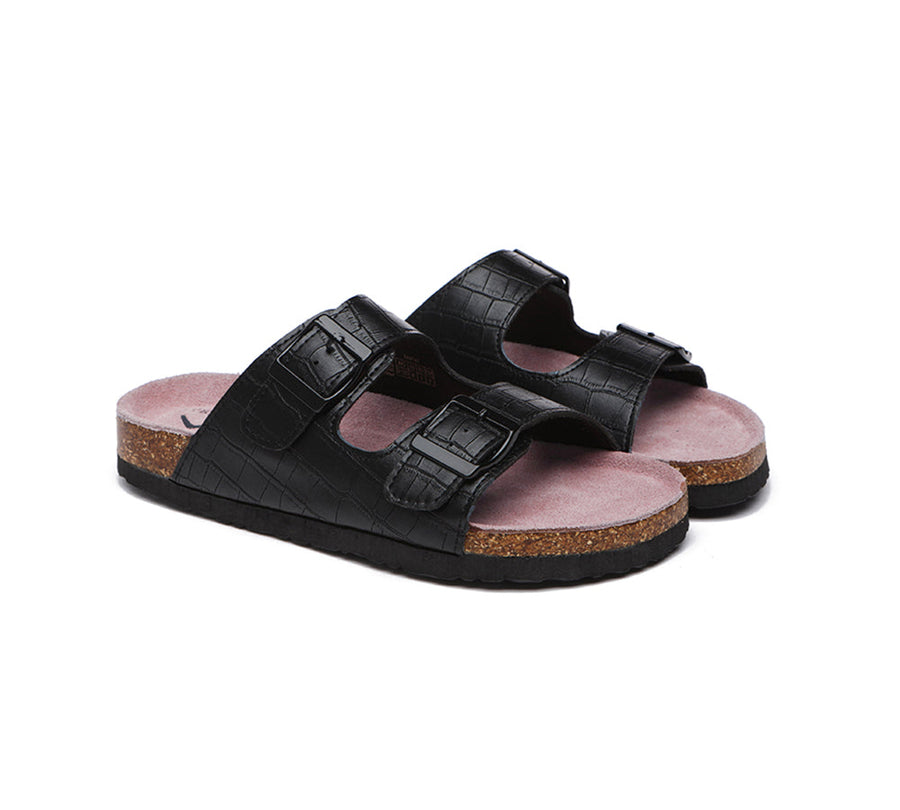 TARRAMARRA Embossed Summer Beach Unisex Slip-on Oliver Sandal Slides-Slides-PEROZ Accessories