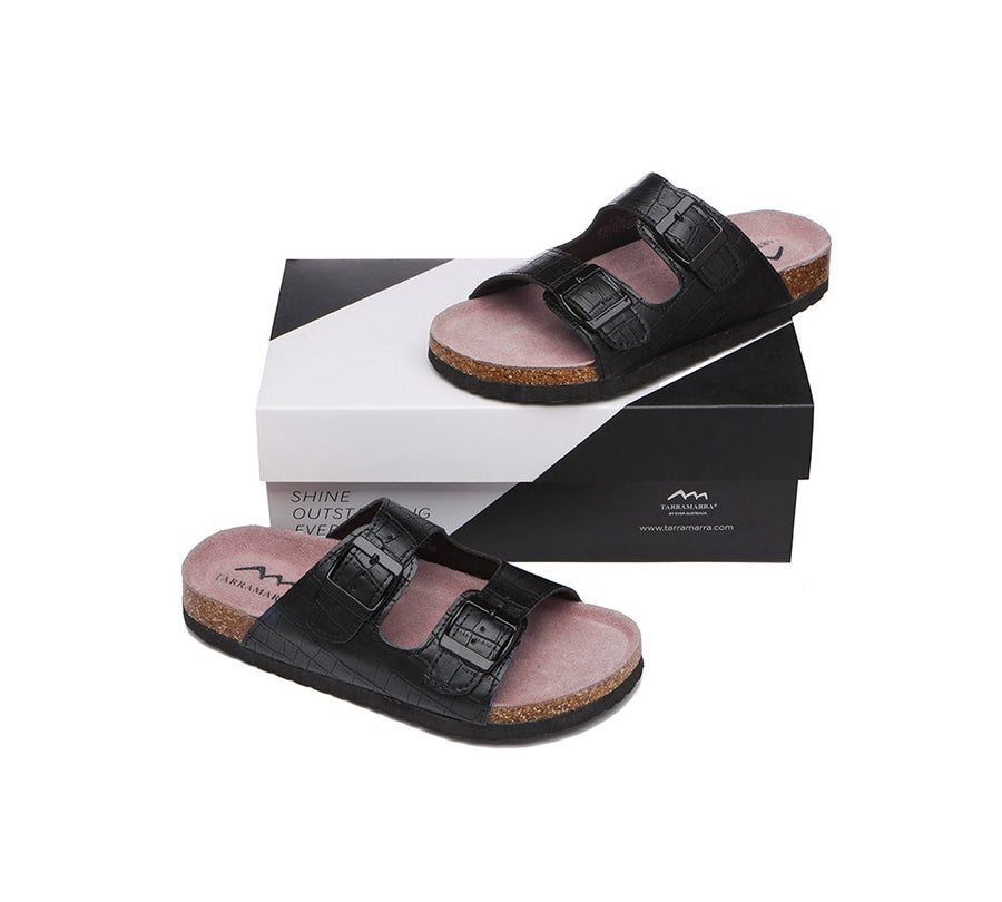 TARRAMARRA Embossed Summer Beach Unisex Slip-on Oliver Sandal Slides-Slides-PEROZ Accessories