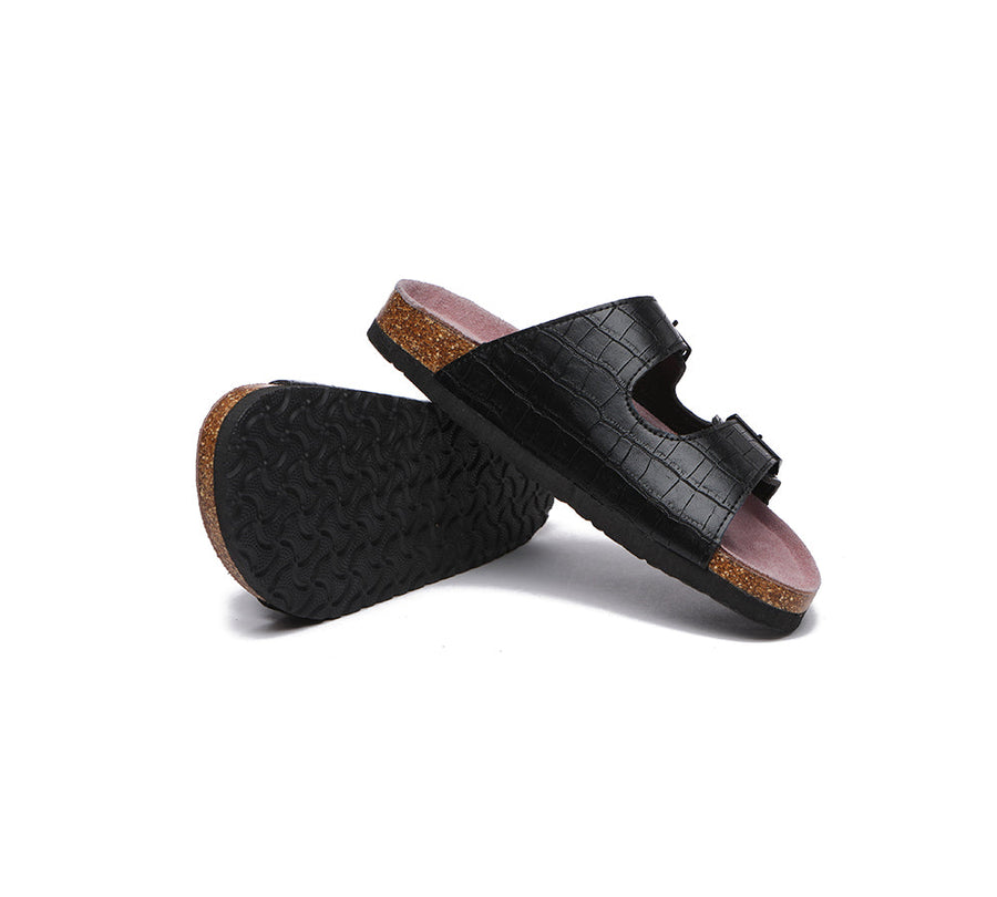 TARRAMARRA Embossed Summer Beach Unisex Slip-on Oliver Sandal Slides-Slides-PEROZ Accessories