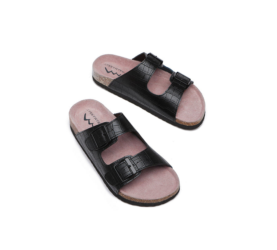 TARRAMARRA Embossed Summer Beach Unisex Slip-on Oliver Sandal Slides-Slides-PEROZ Accessories