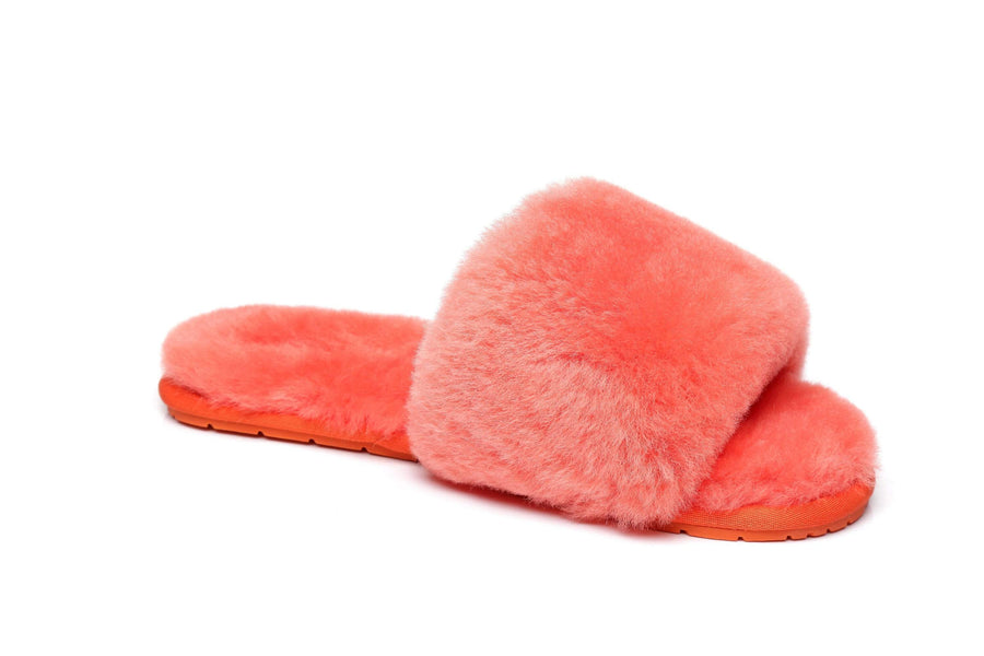 Tarramarra Nala Fashion Slides Women Sheepskin Fluffy Slides-Slides-PEROZ Accessories