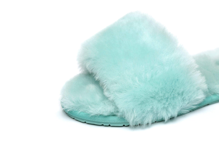 Tarramarra Nala Fashion Slides Women Sheepskin Fluffy Slides-Slides-PEROZ Accessories