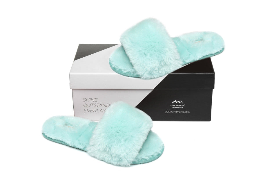 Tarramarra Nala Fashion Slides Women Sheepskin Fluffy Slides-Slides-PEROZ Accessories