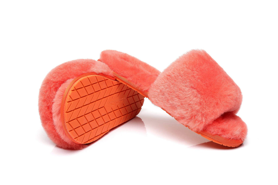 Tarramarra Nala Fashion Slides Women Sheepskin Fluffy Slides-Slides-PEROZ Accessories