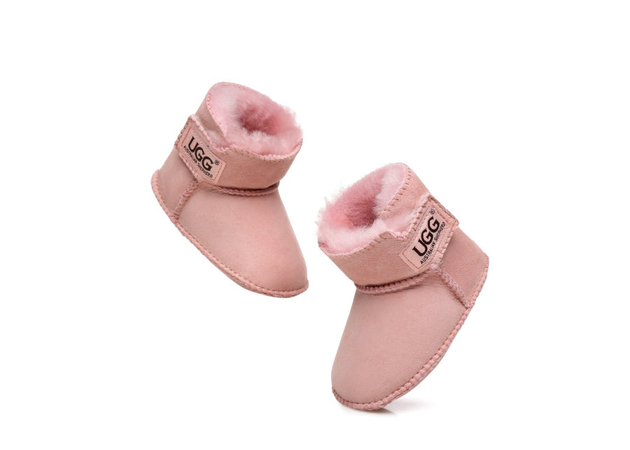 Australian Shepherd UGG Erin Sheepskin Baby Booties Cradle Water Resistant-Kid Boots-PEROZ Accessories