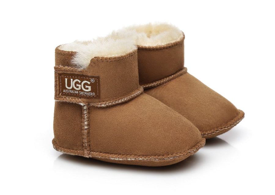 Australian Shepherd UGG Erin Sheepskin Baby Booties Cradle Water Resistant-Kid Boots-PEROZ Accessories