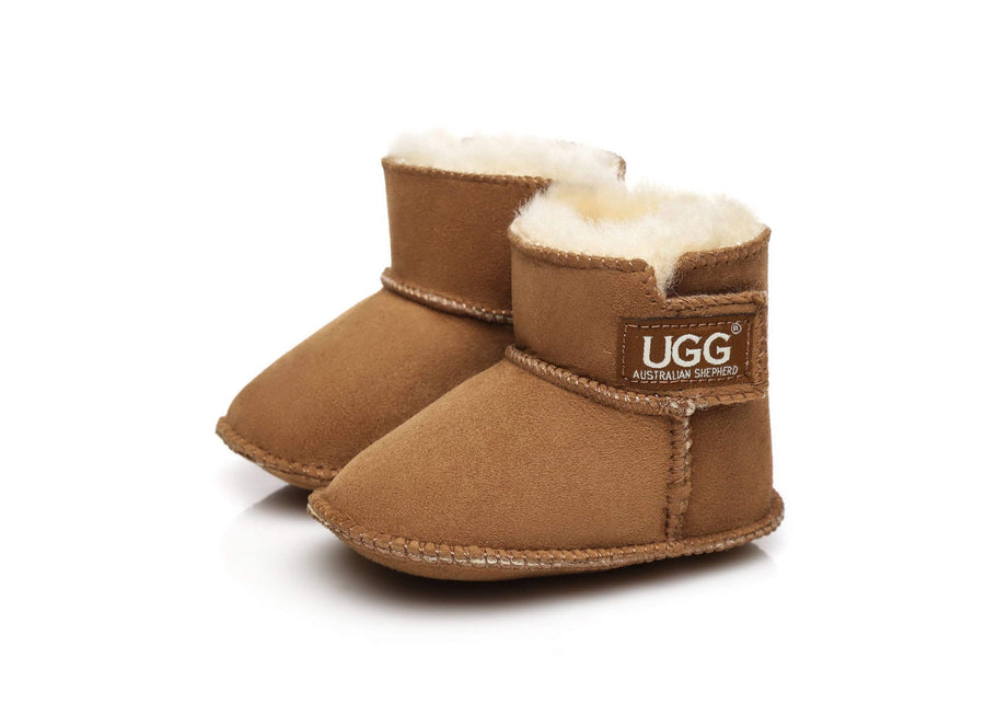 Australian Shepherd UGG Erin Sheepskin Baby Booties Cradle Water Resistant-Kid Boots-PEROZ Accessories