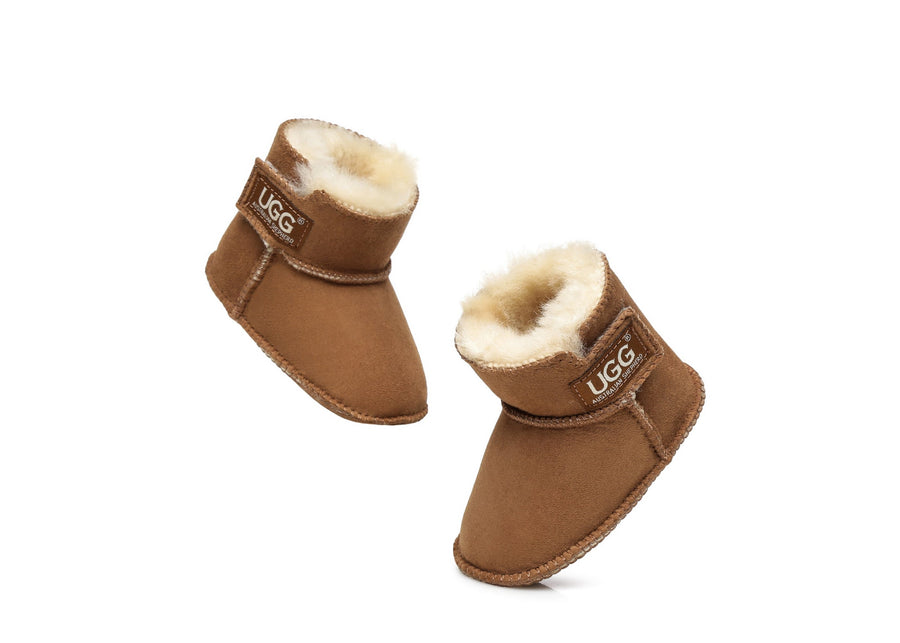 Australian Shepherd UGG Erin Sheepskin Baby Booties Cradle Water Resistant-Kid Boots-PEROZ Accessories