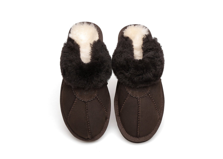 Australian Shepherd Double-Faced Sheepskin Unisex UGG Slippers Robert Water Resistant-Slippers-PEROZ Accessories