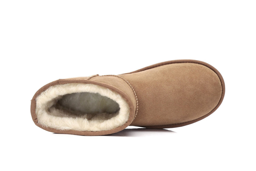 Australian Shepherd Premium Sheepskin Unisex UGG Boots Mini Classic Water Resistant-Boots-PEROZ Accessories