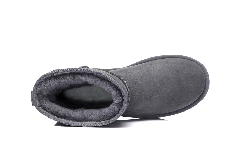 Australian Shepherd Premium Sheepskin Unisex UGG Boots Mini Classic Water Resistant-Boots-PEROZ Accessories