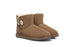 Australian Shepherd Double-Faced Sheepskin UGG Boots Mini Button-Boots-PEROZ Accessories