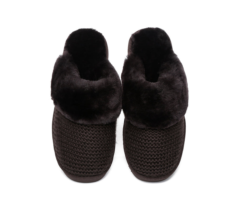Australian Shepherd UGG Slippers Linden Women Sheepskin Wool-Slippers-PEROZ Accessories