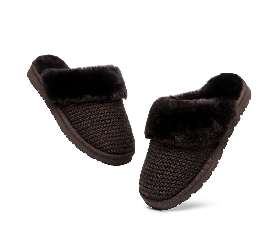 Australian Shepherd UGG Slippers Linden Women Sheepskin Wool-Slippers-PEROZ Accessories