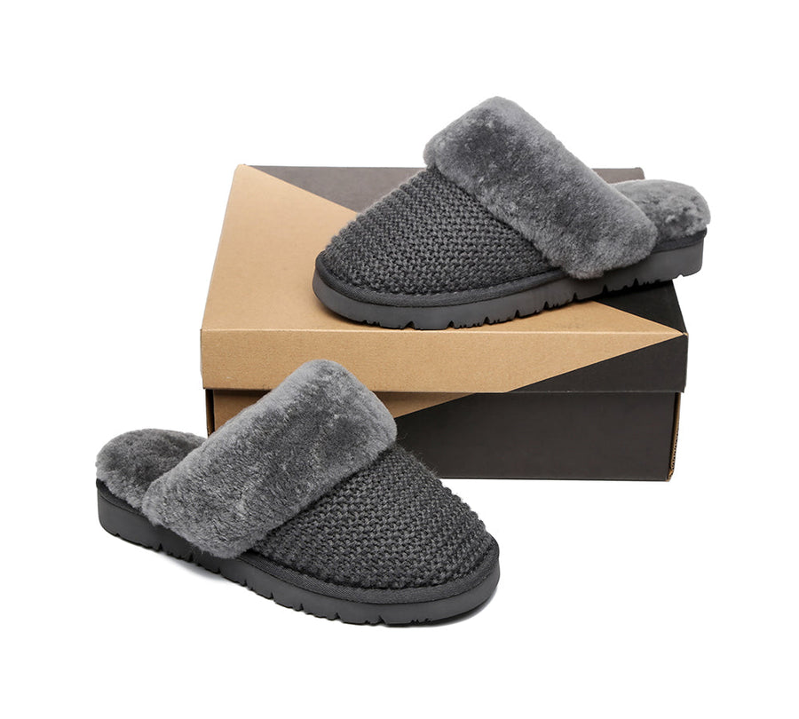 Australian Shepherd UGG Slippers Linden Women Sheepskin Wool-Slippers-PEROZ Accessories
