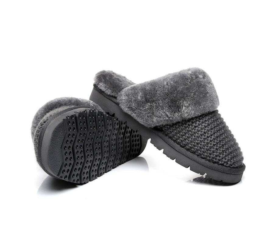 Australian Shepherd UGG Slippers Linden Women Sheepskin Wool-Slippers-PEROZ Accessories