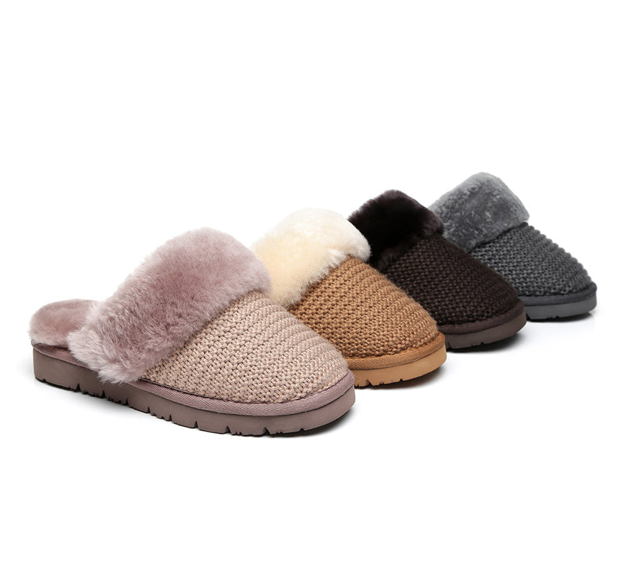Australian Shepherd UGG Slippers Linden Women Sheepskin Wool-Slippers-PEROZ Accessories
