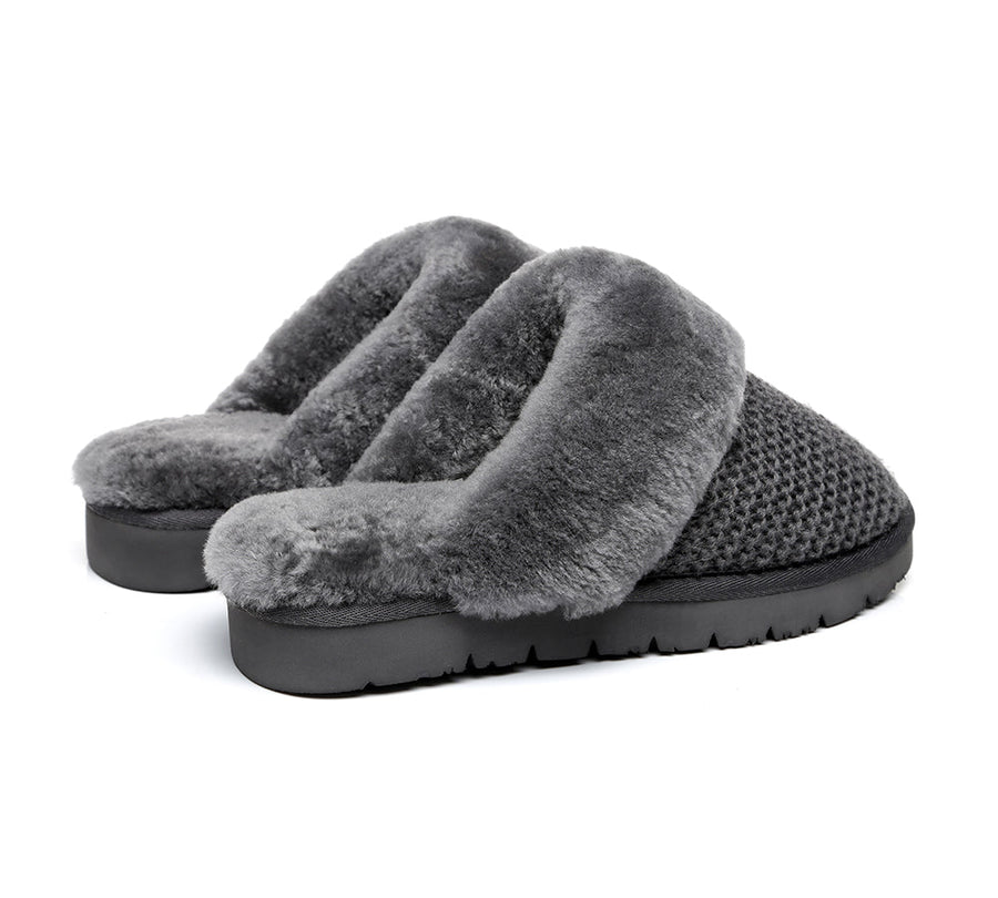 Australian Shepherd UGG Slippers Linden Women Sheepskin Wool-Slippers-PEROZ Accessories