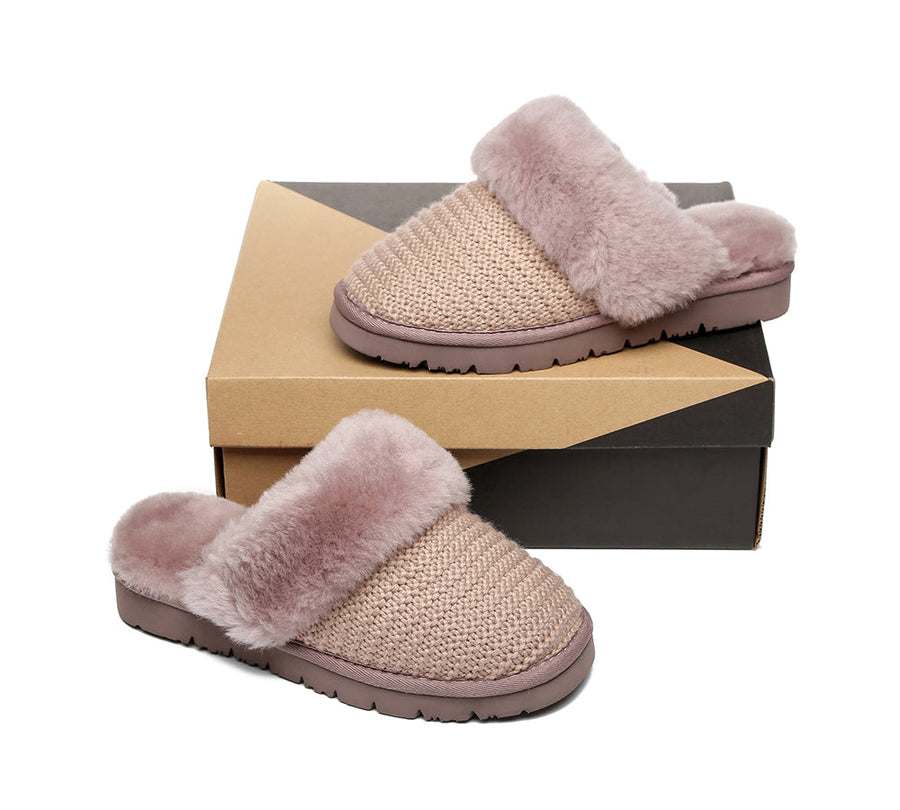 Australian Shepherd UGG Slippers Linden Women Sheepskin Wool-Slippers-PEROZ Accessories